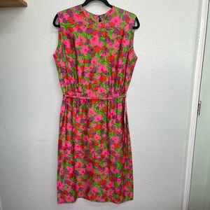 NWT Vintage 1960s bright floral dress by Forman and Gumner size 16